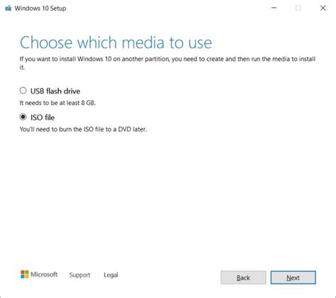 ดาวน์โหลดดิสก์อิมเมจของ Windows 10 (ไฟล์ ISO).